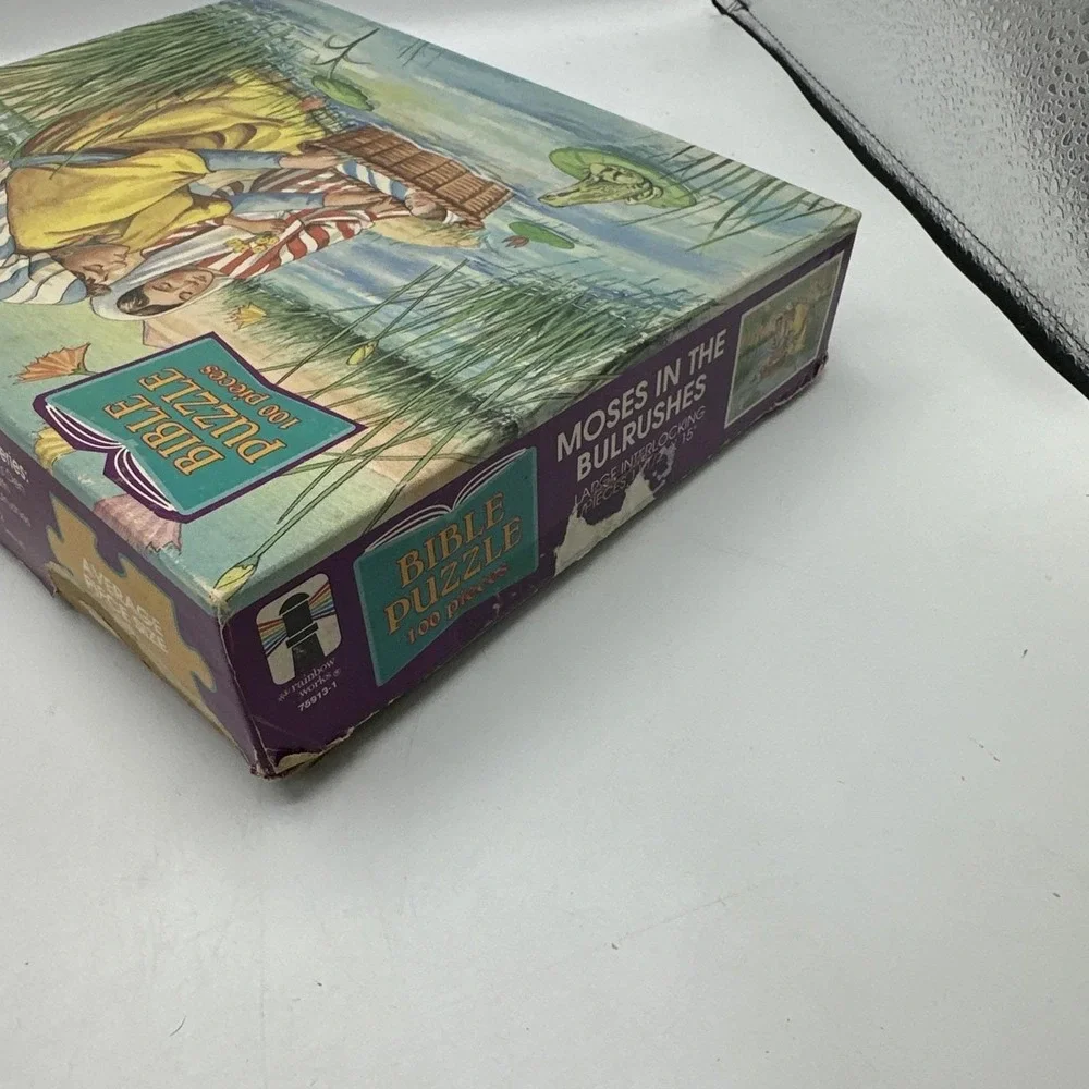 Bible Puzzle 100 Pieces Moses In The Bulrushes Vintage 108 Pieces  1987